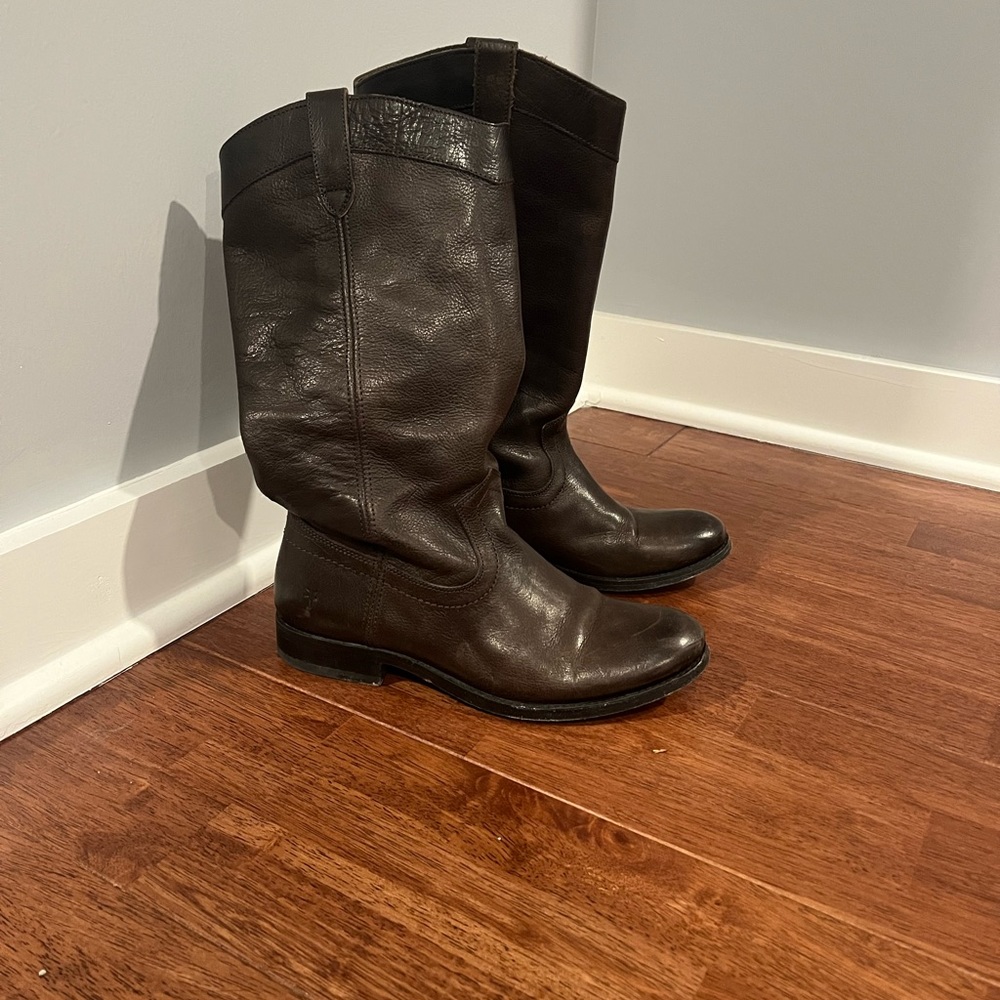 Frye mid-calf leather boots